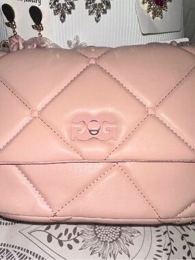 Gilda Paris Quilted Blush Pink Shoulder Bag - Women's Fashion Handbag